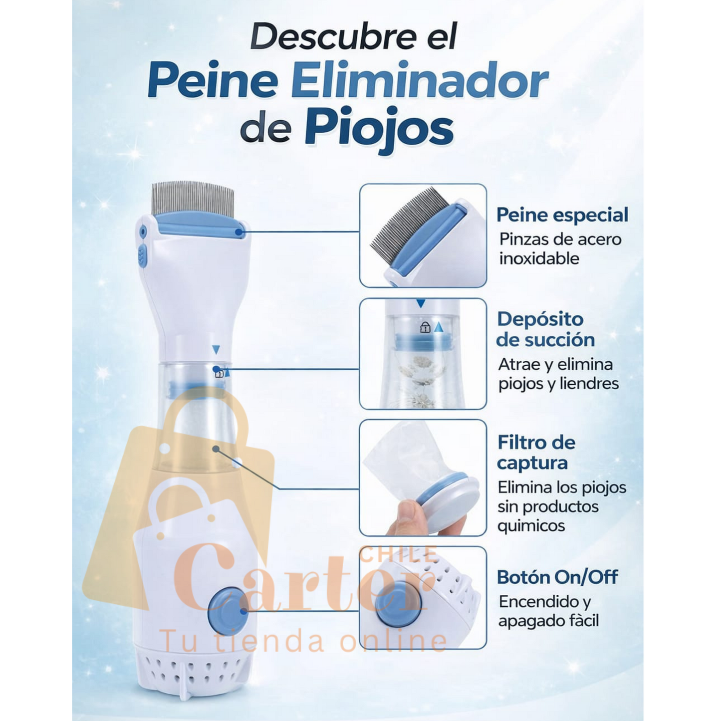 ZeroPiojos™ – Aspirador Capilar Inteligente –