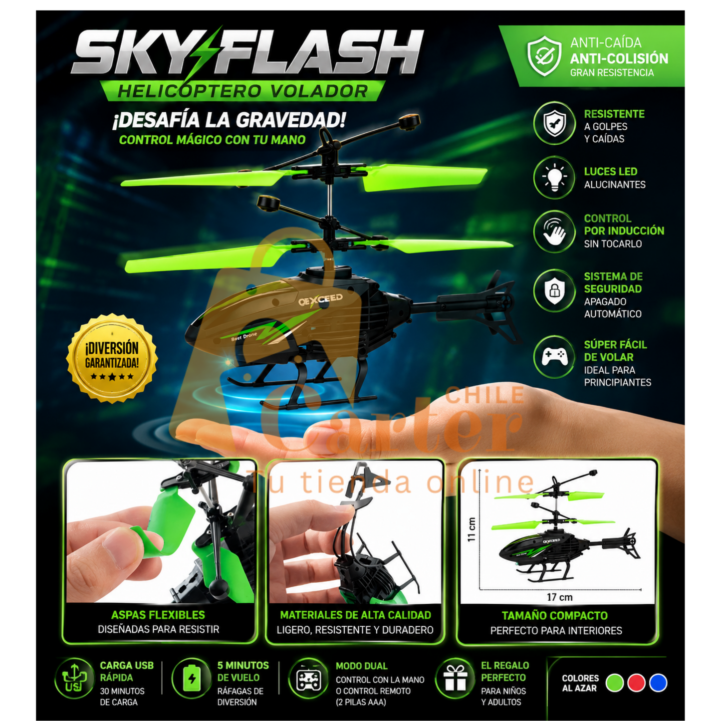 Sky Flash Helicóptero Volador™