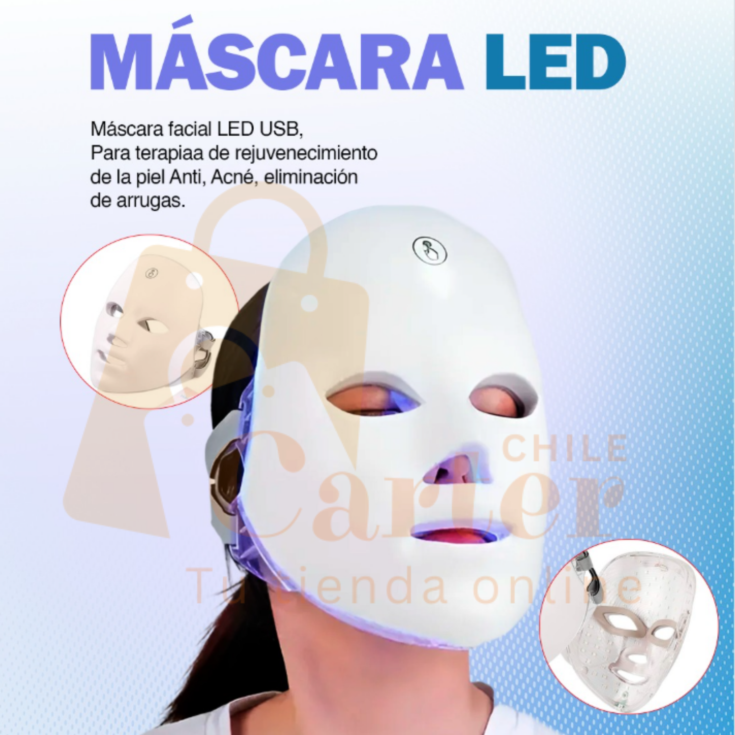 LumiSkin Pro™ Rejuvenecimiento Facial en Casa con Tecnología LED 7 Colores ✨